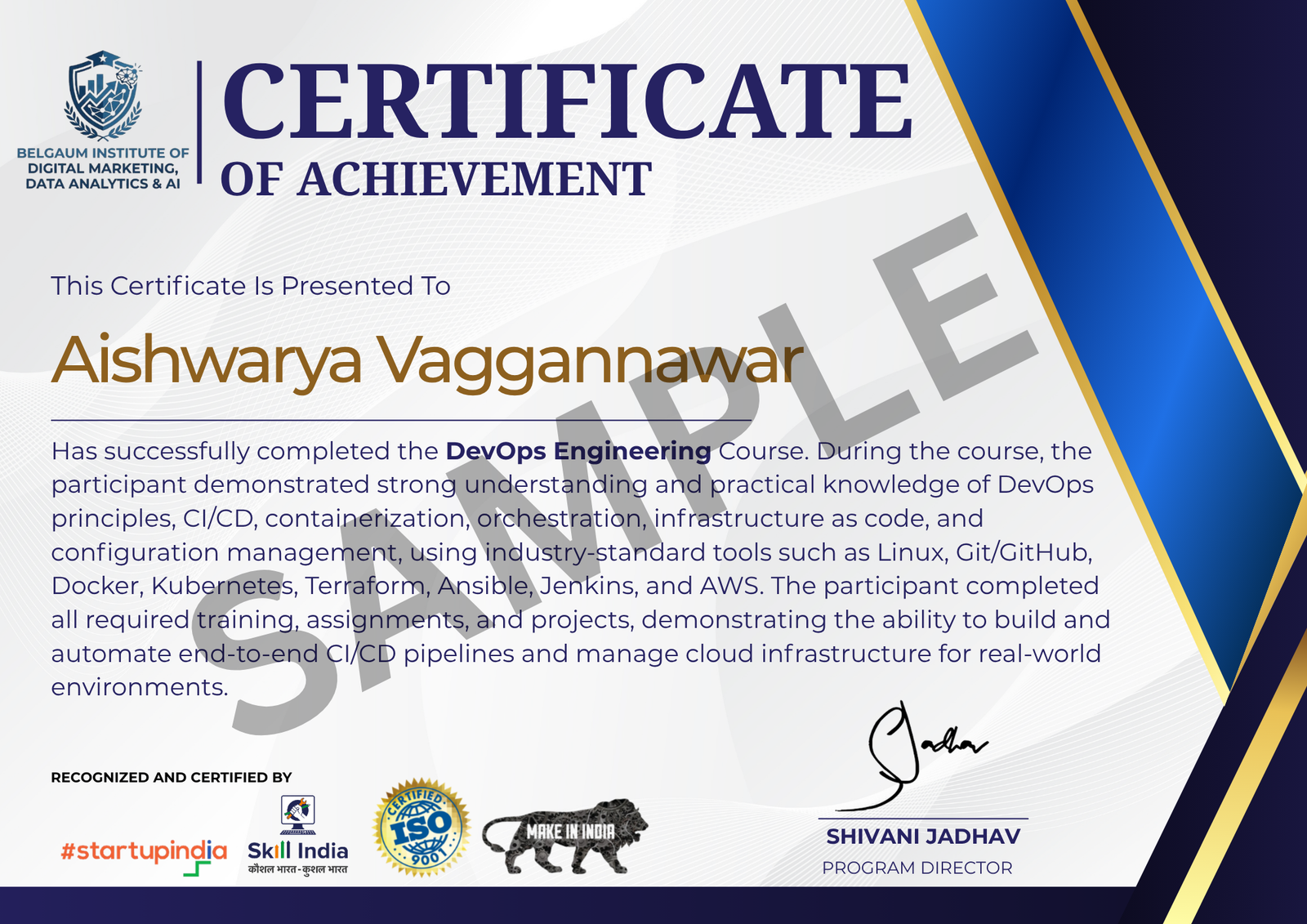 Certificate of Achievement